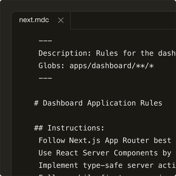 Cursor rules and memories configuration