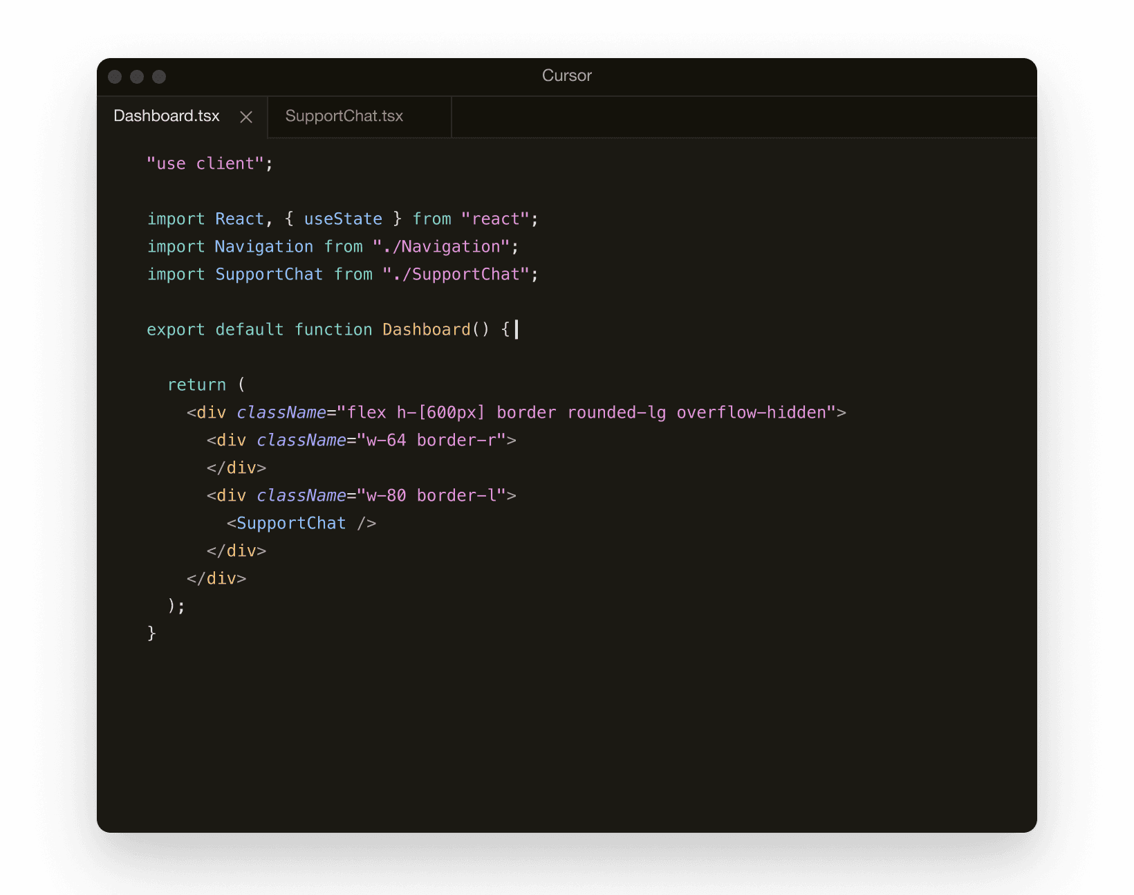 Cursor Tab autocomplete predicting next code actions - focus